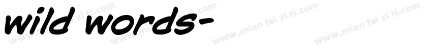 wild words字体转换